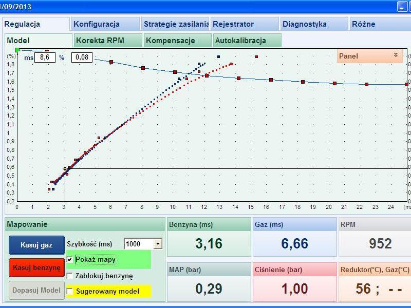 Программа по настройке системы последовательного впрыска газа